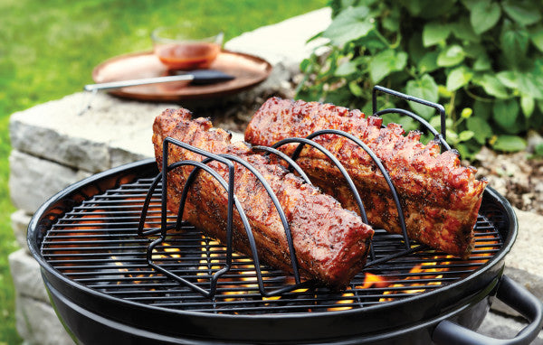 Rib Rack Pork Ribs Weber Kettle Non-Stick Reversible Roast And Rib