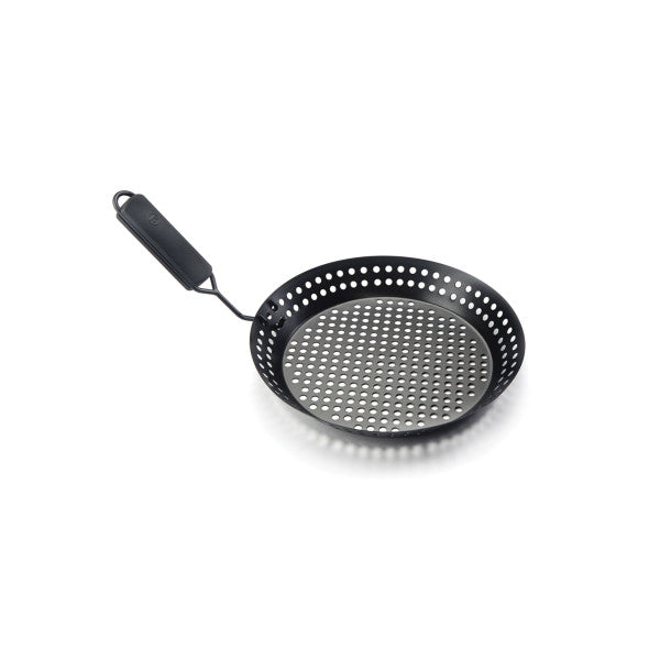 Outset® 76143 12 Diameter Stainless Steel Perforated Grill Skillet with  Removable Handle