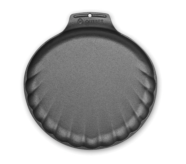Cast Iron Scallop Grill And Serving Pan Outset Grillware and Barware