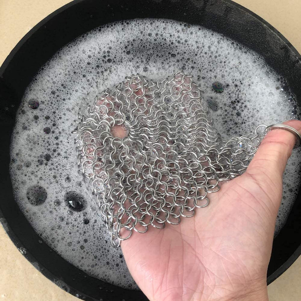 Outset Chain Mail Cast Iron Cleaner and Scrubber