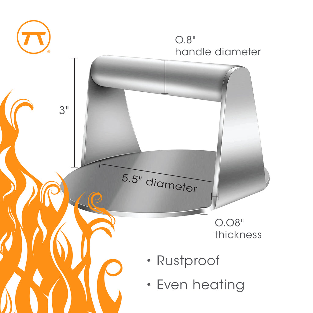 Outset Stainless Steel Burger Smasher