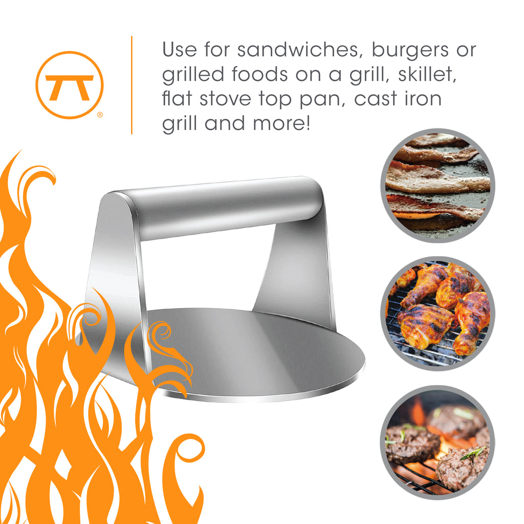 Outset Stainless Steel Burger Smasher
