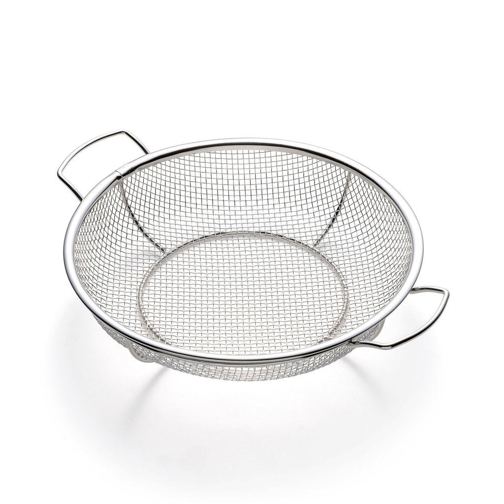 Outset Stainless Steel Shallow Mesh Grill Basket With Handles, 12" x 15"