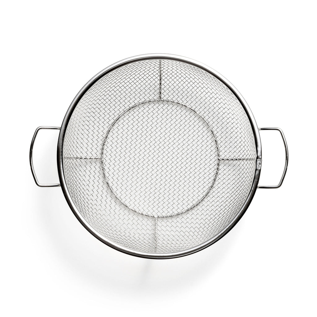 Outset Stainless Steel Shallow Mesh Grill Basket With Handles, 12" x 15"