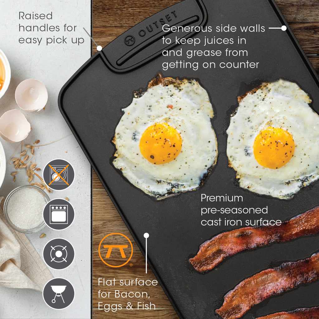 Outset Reversible Cast Iron Griddle