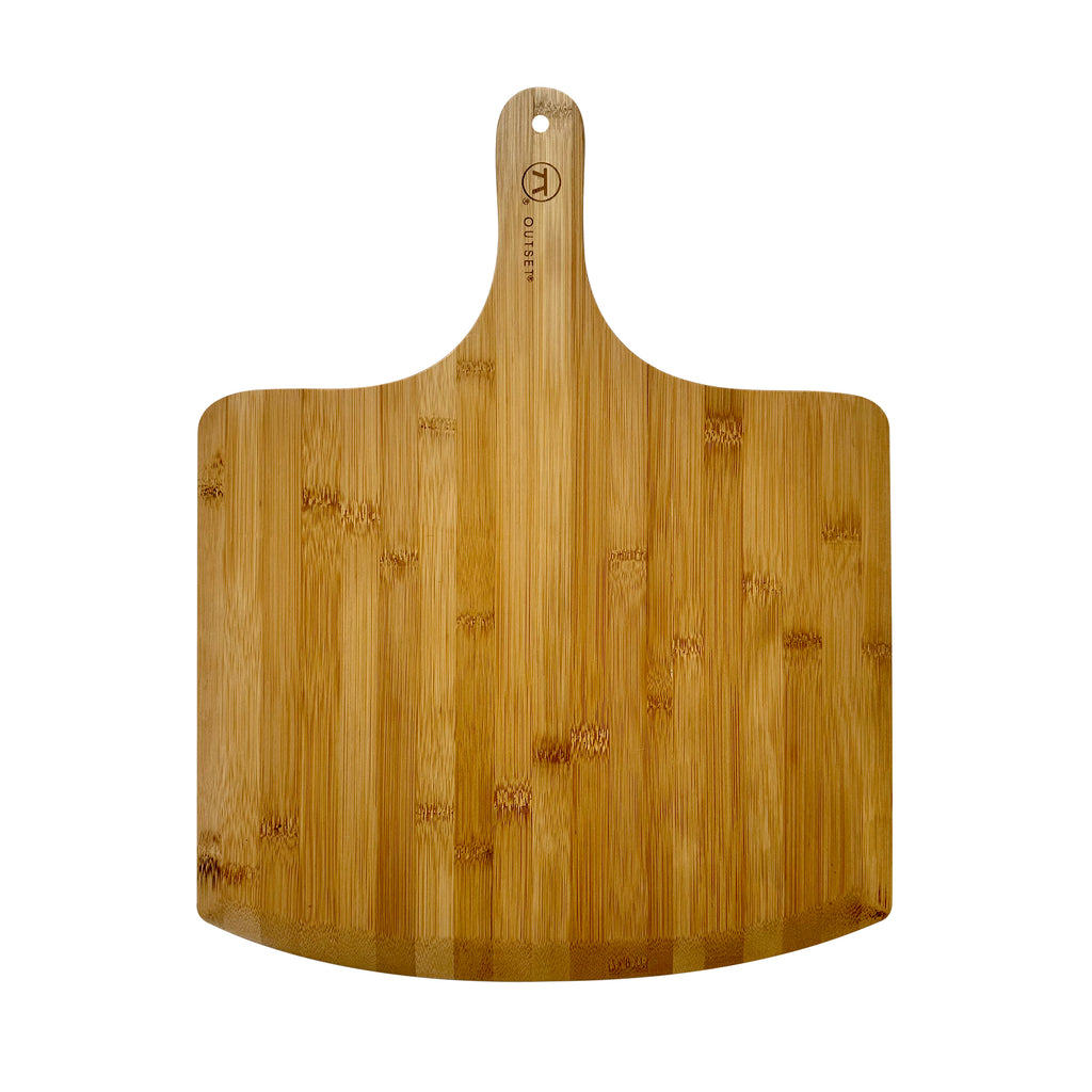 Outset Extra Large Wooden Pizza Peel, Bamboo, 18" x 14"