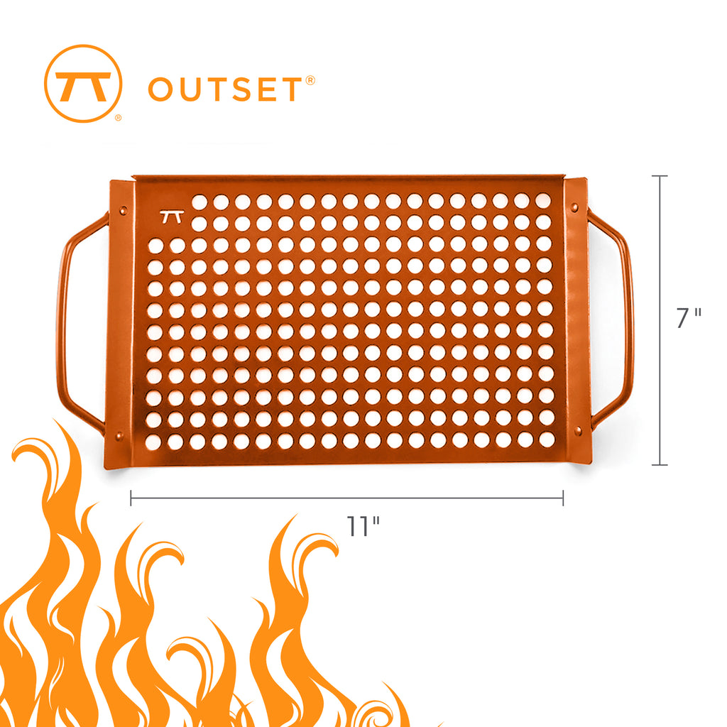 Outset Copper Non-Stick Grilling Tray, 7x11"