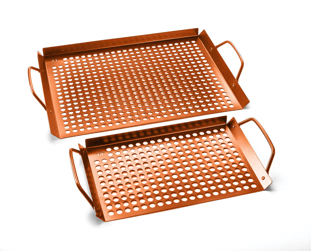 Outset Copper Non-Stick Grilling Tray, Set of 2