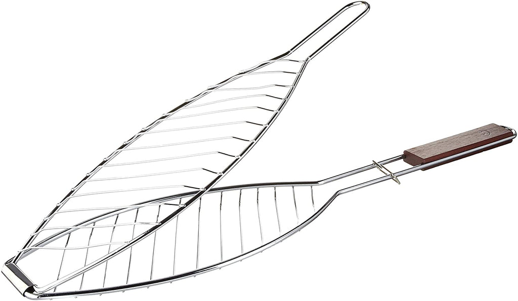 Fish Grill Basket With Rosewood Handle