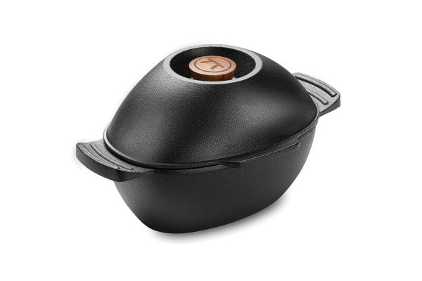 Cast Iron Seafood And Mussel Pot With Lid For Empty Shells