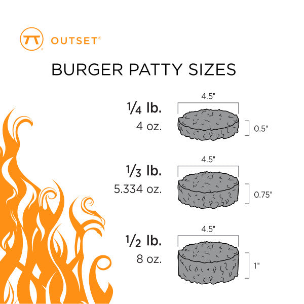 OUTSET Burger-Maker – Silikon-Form Mit Presse Für 8 Patties (1/4 Oder 1/3 Pfund), Spülmaschinengeeignet