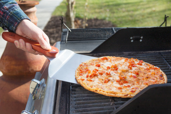 Stainless Steel Pizza Peel With Collapsible Rosewood Handle