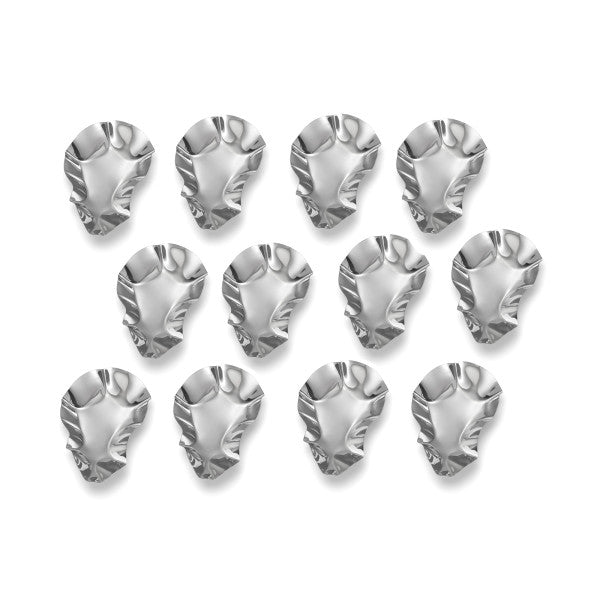Stainless Steel Grillable Oyster Shells, Set of 12