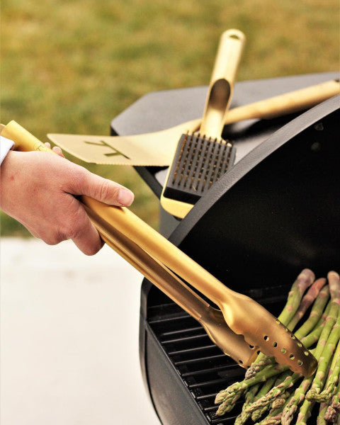 Lux Collection Gold Grill Tongs