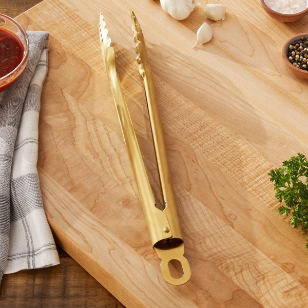 Lux Collection Gold Grill Tongs