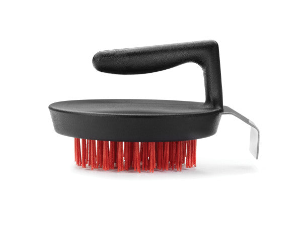 Pizza Stone and Cast Iron Pan Nylon Cleaning Brush With Scraper